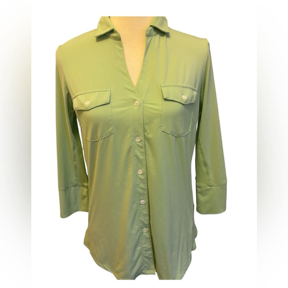 J.McLaughlin Brynn Jersey Knit Top, Lime, Medium